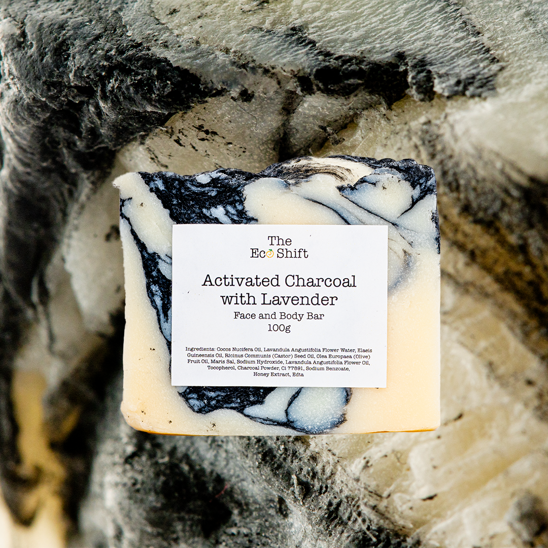 Exfoliating Face and Body Bar - Activated Charcoal with Lavender